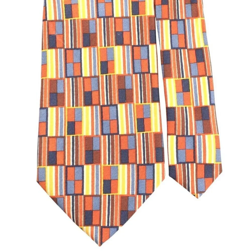 Ermenegildo Zegna x Gonzalo Comella ORO 100% Silk Tie Multicolor Geometric